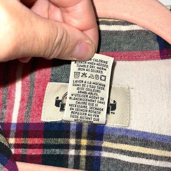 Eddie Bauer Legends Shirt Mens Size XL Plaid Flannel Cotton Button Front Pockets - Picture 5 of 12